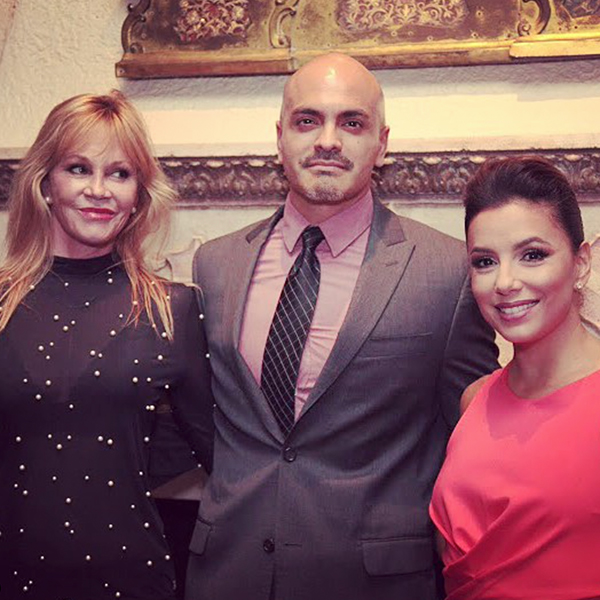 Rafael Agustín with Eva Longoria and Melanie Griffith